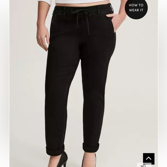 Torrid Black Washed Mid Rise Boyfriend Jeans Size 1R - Picture 1 of 12